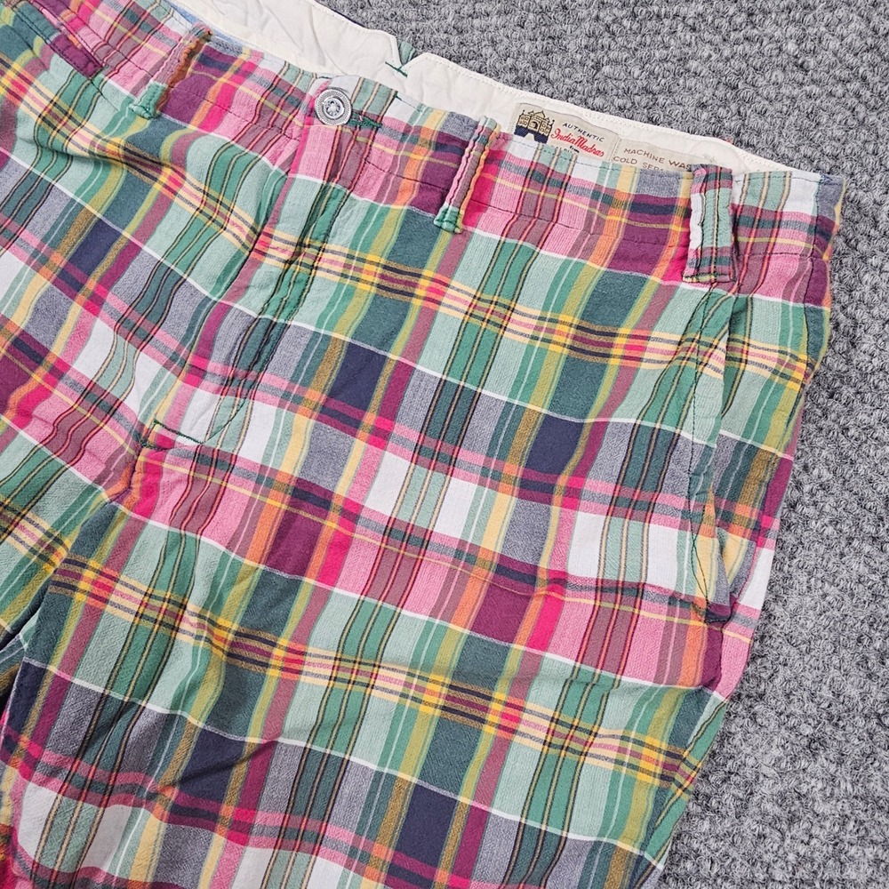 Polo Ralph Lauren Mens 35 Authentic India Madras Plaid Shorts Straight Fit Multi